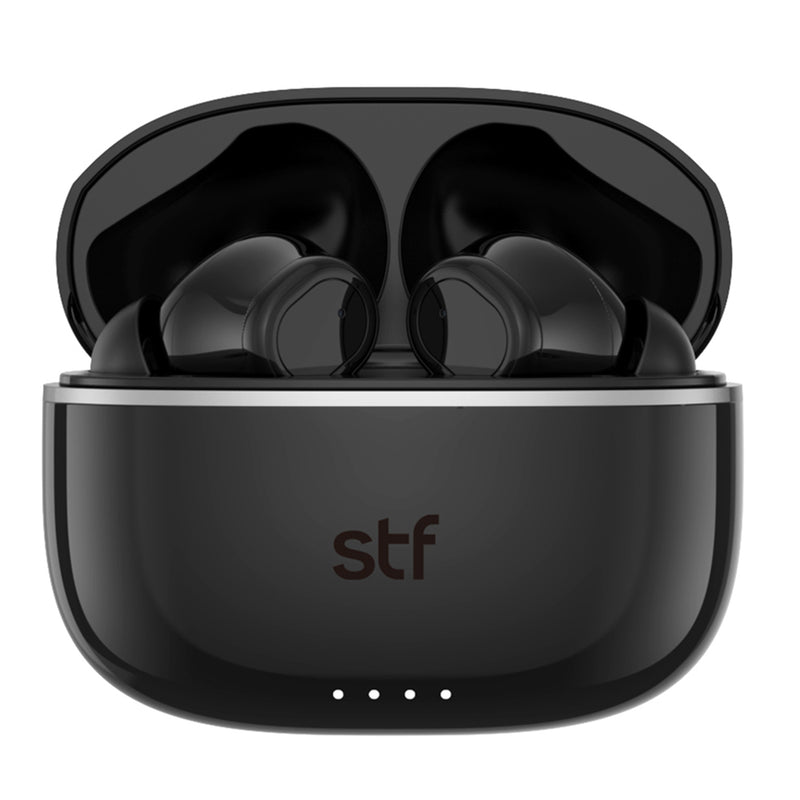 Audífonos inalámbricos TWS | STF One Pro ANC | 7hrs uso protección IPX4 Audio espacial Negro