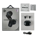 Audífonos inalámbricos TWS Essential STF: 6hrs uso, protección IPX4, extra ligeros, Negro