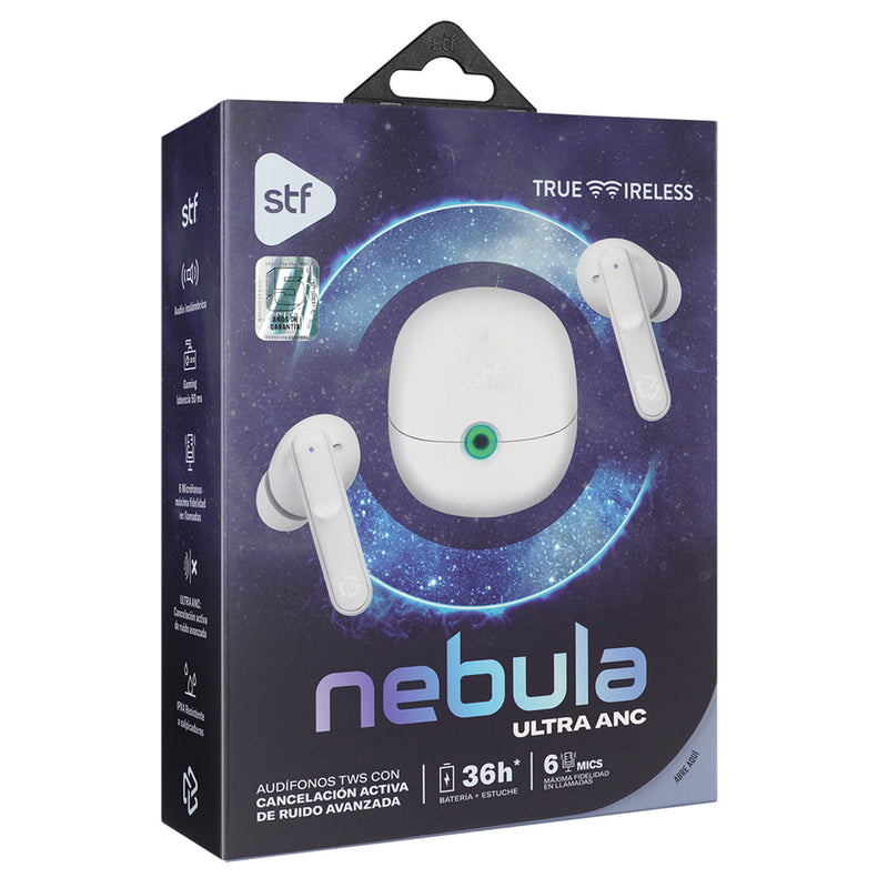 Audífonos inalámbricos TWS | STF Nebula ultra ANC | 6hrs uso protección IPX4 6 microfonos