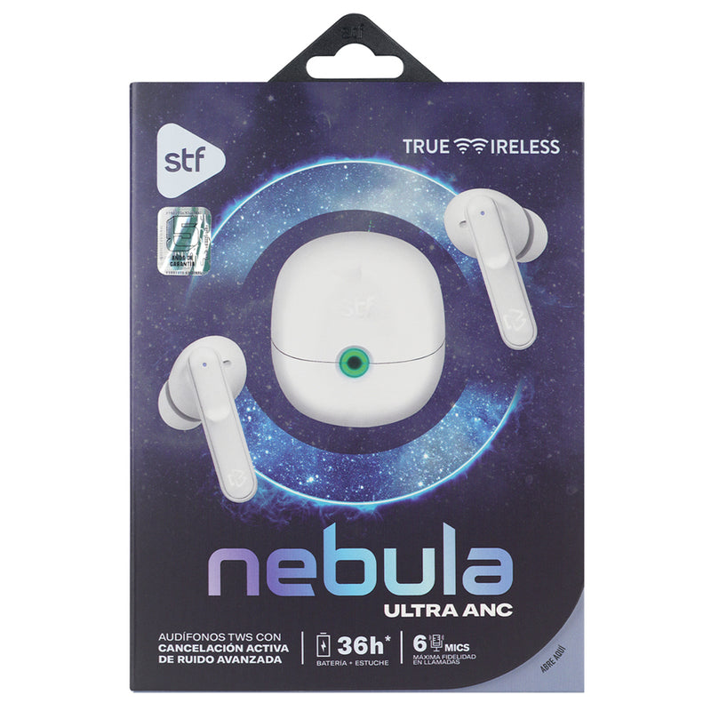 Audífonos inalámbricos TWS | STF Nebula ultra ANC | 6hrs uso protección IPX4 6 microfonos