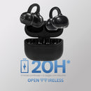 Audífonos Open Ear STF One: OWS, 20h batería, micrófono, Negro