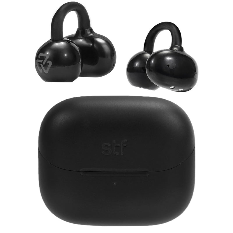 Audífonos Open Ear STF One: OWS, 20h batería, micrófono, Negro