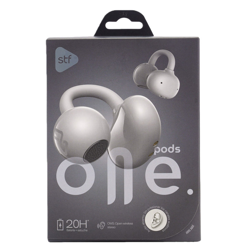 Audífonos Open Ear STF One: OWS, 20h batería, micrófono, Gris