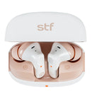 Audífonos inalámbricos TWS STF Pure: 3hrs uso, protección IPX4, micrófono Rosa