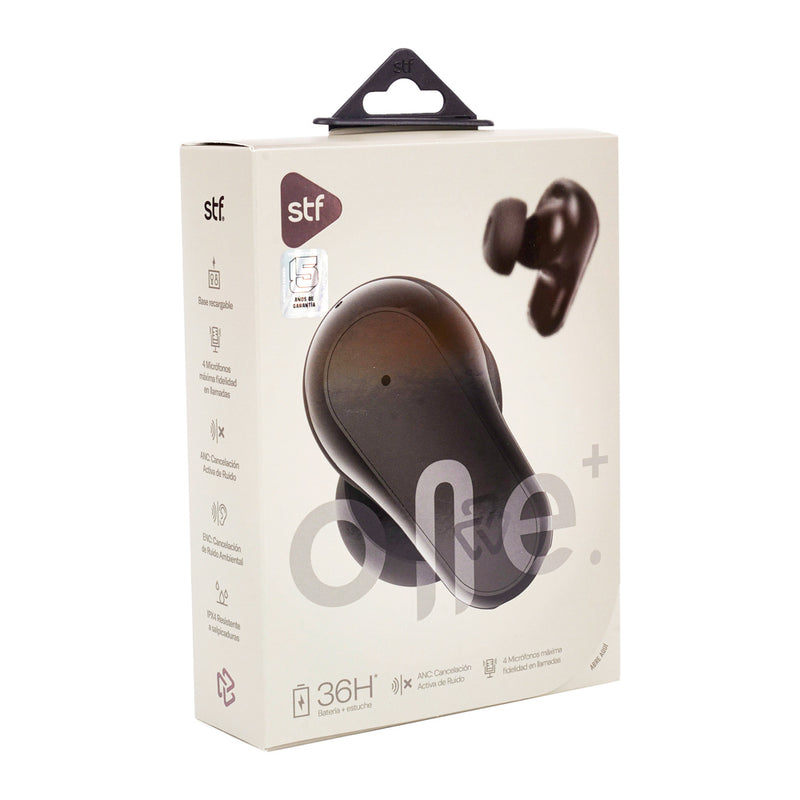 Audífonos inalámbricos TWS | STF One Plus ANC ENC | 6hrs uso protección IPX4 4 micrófonos Negro