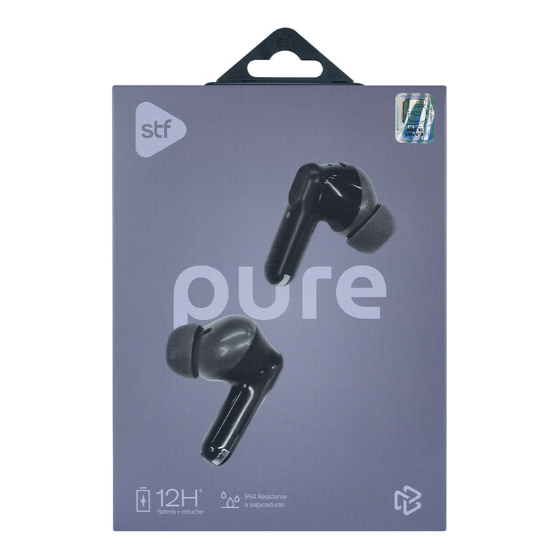 Audífonos inalámbricos TWS | STF Pure | 3hrs uso protección IPX4 Negro