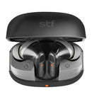 Audífonos inalámbricos TWS STF Pure: 3hrs uso, protección IPX4, micrófono Negro