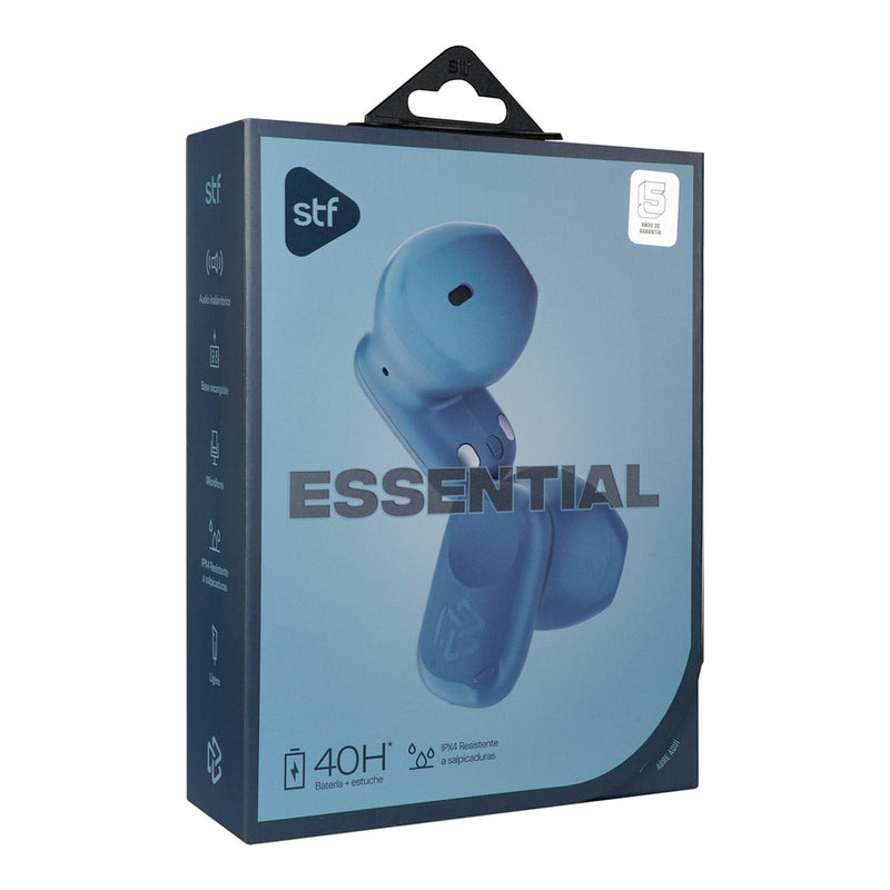 Audífonos inalámbricos TWS | STF Essential | 6hrs uso protección IPX4 extra ligeros Azul