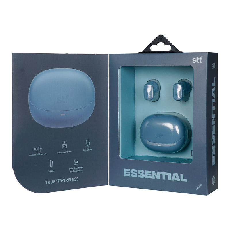 Audífonos inalámbricos TWS | STF Essential | 6hrs uso protección IPX4 extra ligeros Azul