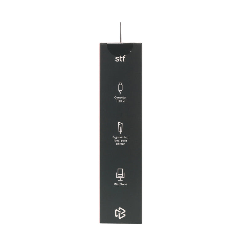Audifonos alámbricos In-Ear STF Gravity: Tipo C, Micrófono, Rosa