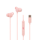 Audifonos alámbricos In-Ear STF Gravity: Tipo C, Micrófono, Rosa