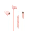 Audifonos alámbricos In-Ear STF Gravity: Tipo C, Micrófono, Rosa