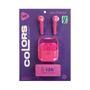 Audífonos Inalámbricos Colors Clear TWS: 3H Batería, Micrófono, surtido de colores