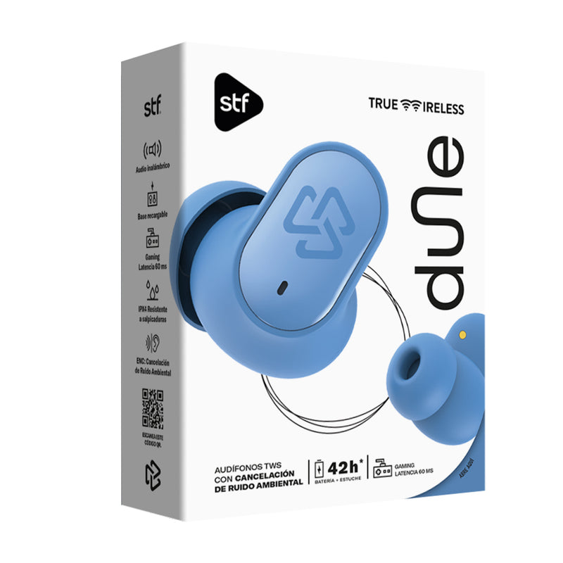 Audífonos inalámbricos True Wireless | STF Dune | 42 Horas Uso IPX4 Azul