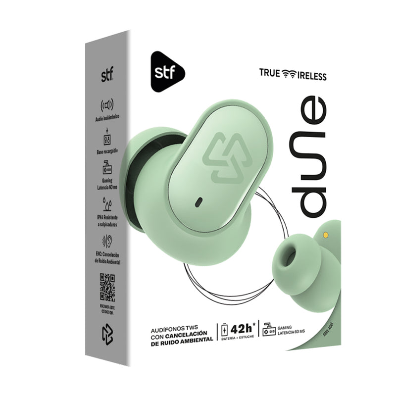Audífonos inalámbricos True Wireless | STF Dune | 42 Horas Uso IPX4 Verde