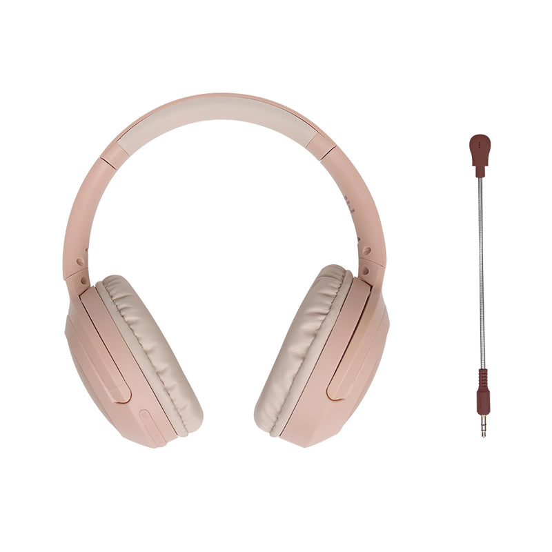 Audífono Inalámbrico On ear | STF VIVA | 3 hrs uso Micrófono removible rosa