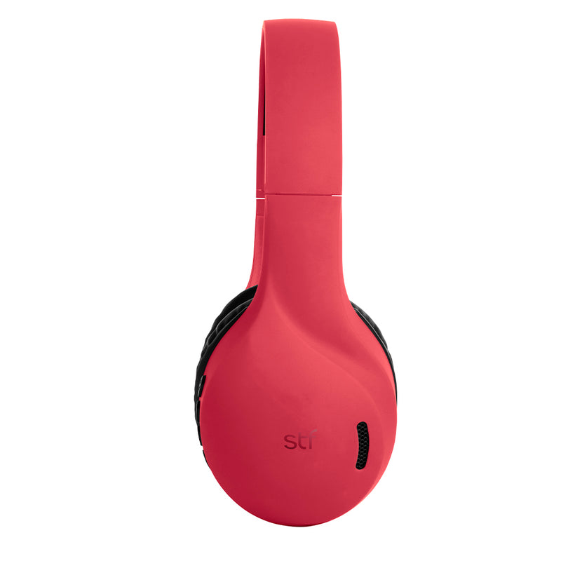 Audífonos inalámbricos On ear | STF Hoss | 7hrs uso función dual rojo