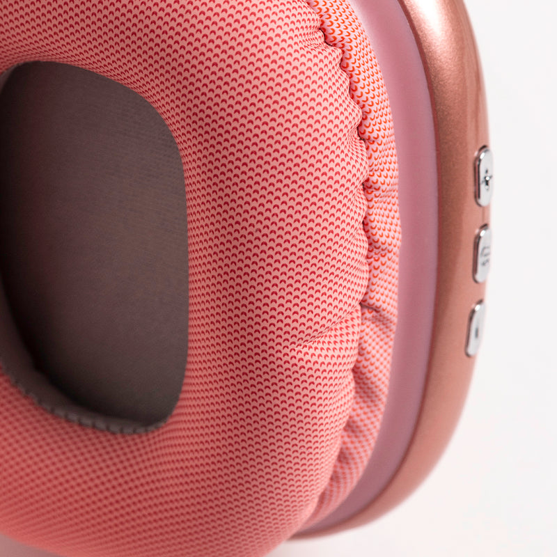 Audífonos inalámbricos On ear | STF Aurum | 10 hrs uso función dual rosa