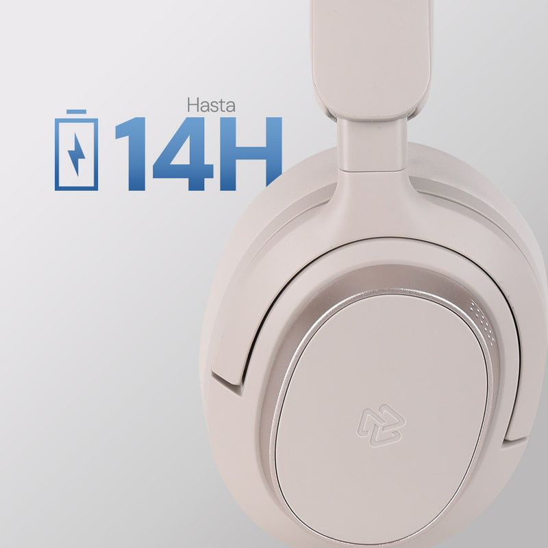 Audífonos On Ear STF One: 14h batería, inalámbricos, micrófono, Gris