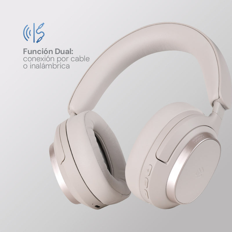 Audífonos On Ear STF One: 14h batería, inalámbricos, micrófono, Gris