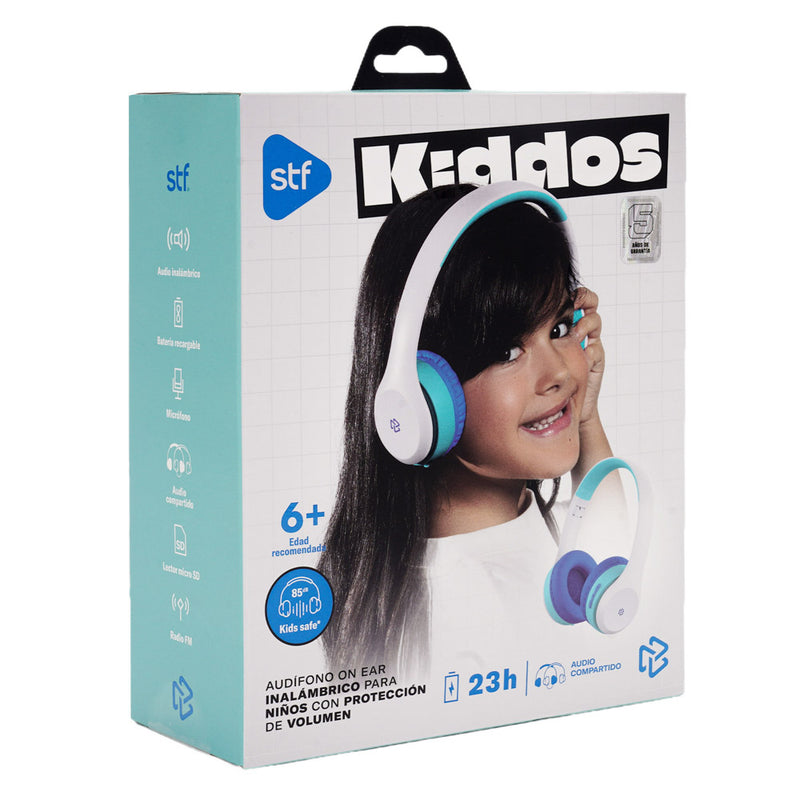 Audífonos inalámbricos para niños KIDDOS On Ear STF | 23hrs Uso, Sonido seguro