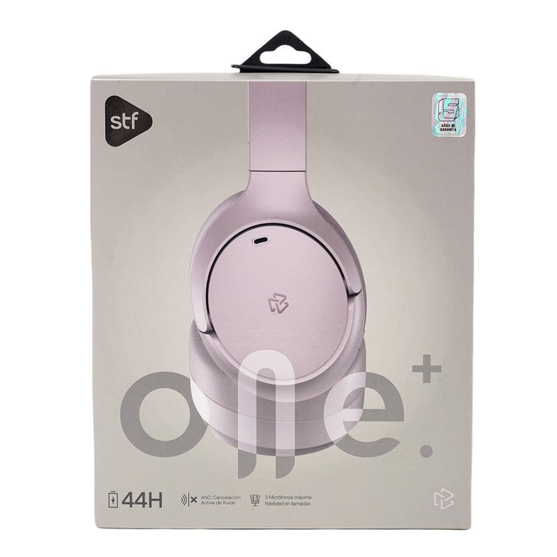 Audífonos inalámbricos On ear | STF One Plus ANC | 44 hrs uso función dual Rosa