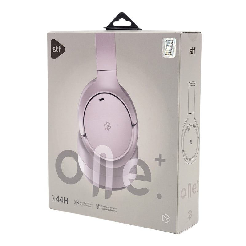 Audífonos inalámbricos On ear | STF One Plus ANC | 44 hrs uso función dual Rosa