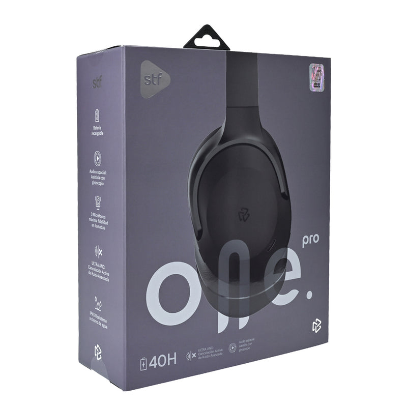 Audífonos inalámbricos On ear | STF One Pro ANC | 40 hrs uso Audio espacial