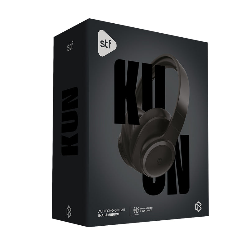 Audífonos inalámbricos On ear | STF Kun | 7hrs uso función dual negro