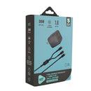 2 Pack Cargador GaN 30W + Cable Tipo C/Lightning Carga Rápida PD