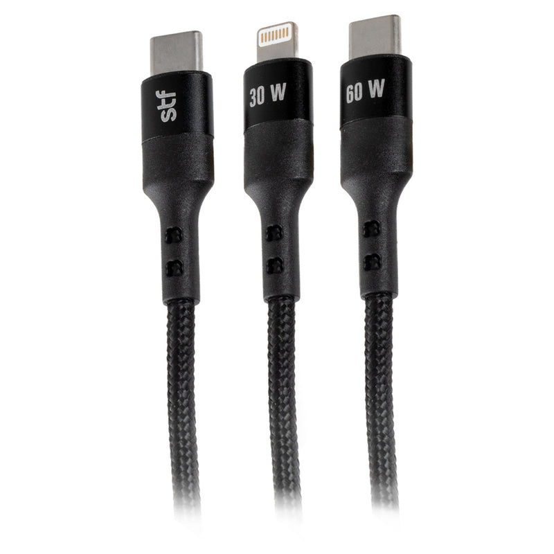 2 Pack Cargador GaN 30W + Cable Tipo C/Lightning Carga Rápida PD