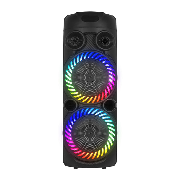 Bocina inalámbrica portátil STF Tower Fest: 8" x 2 pulgadas, 4hrs uso, 65W, función TWS
