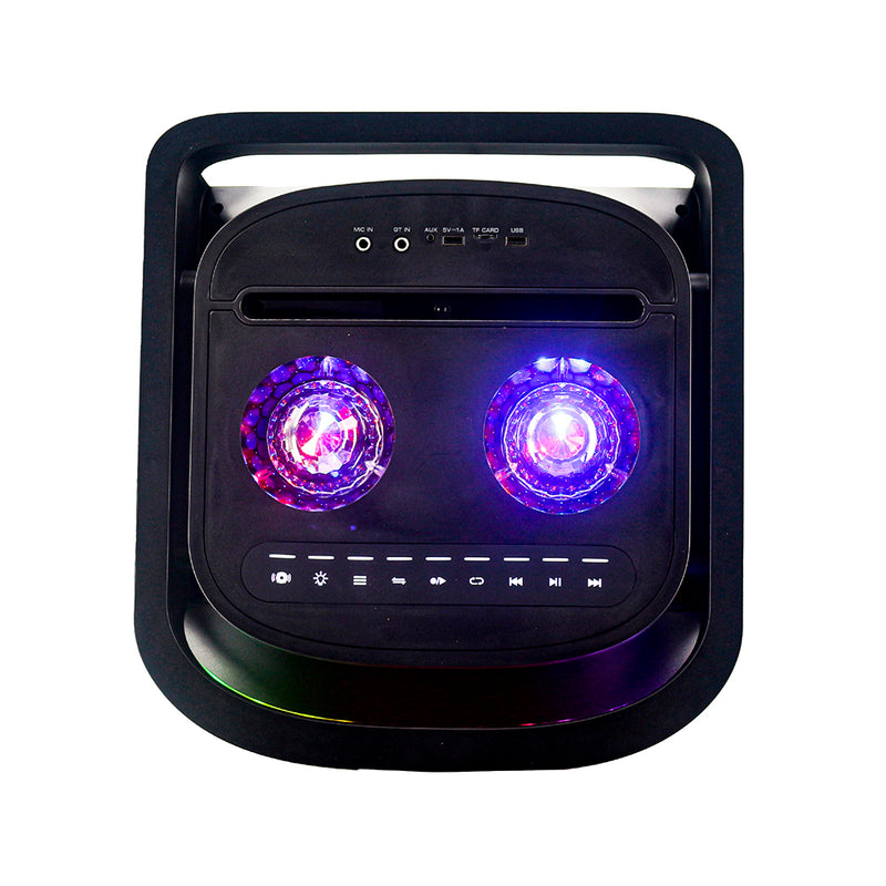 Bocina Inalámbrica portátil | STF Power Block Pro | 12" pulgadas 5hrs uso 80W función TWS ruedas de transporte