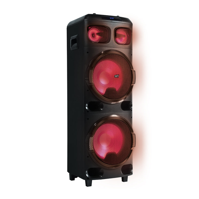 Bafle Bocina | STF Power Block | 12" pulgadas Ruedas Karaoke 120W función TWS audio inalámbrico