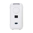 Bocina Inalámbrica Portátil STF Allure: 5"x2 pulgadas, Luz LED RGB, Blanca