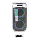 Bocina Inalámbrica Portátil STF Allure: 5"x2 pulgadas, Luz LED RGB, Blanca