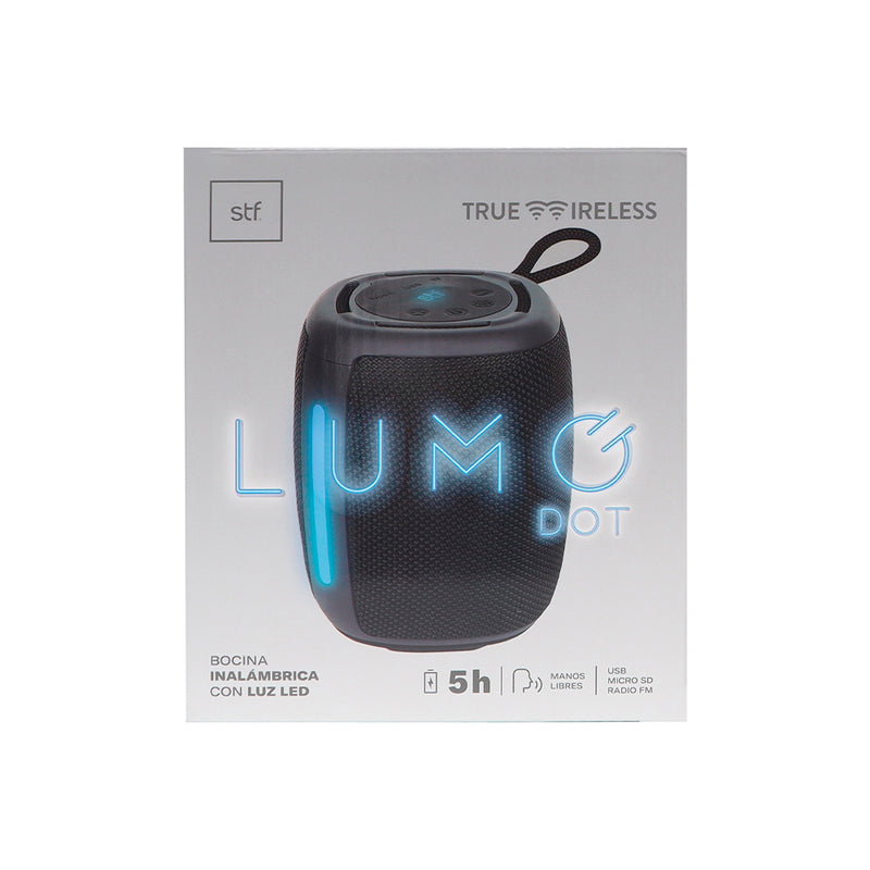 Bocina Inalámbrica portátil | STF Lumo Dot | 2.5" pulgadas 5hrs uso 8W función TWS