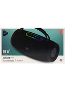 Bocina inalámbrica STF Allure Stand con LED Rainbow 15W RMS, TWS y radio FM