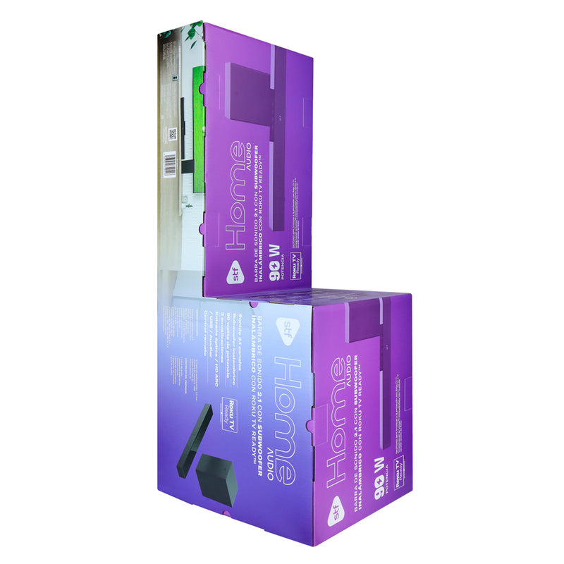 Barra de Sonido Home Audio Roku 2.1 con Subwoofer inalámbrico: Inmersión Total en tu Entretenimiento