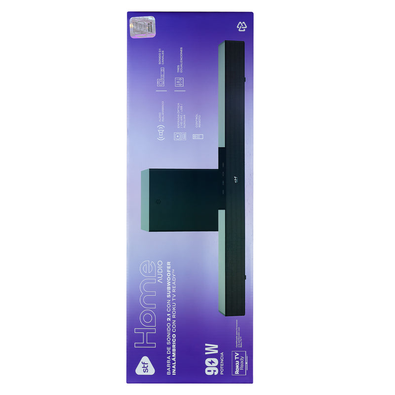 Barra de Sonido Home Audio Roku 2.1 con Subwoofer inalámbrico: Inmersión Total en tu Entretenimiento