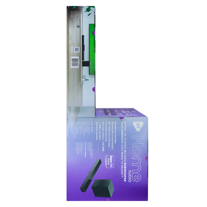 Barra de Sonido Home Audio Roku 2.1 con Subwoofer inalámbrico: Inmersión Total en tu Entretenimiento