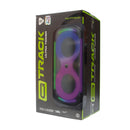 Bocina Inalámbrica TWS STF G Track Ultra Tower Portátil: 5"x2 con luz LED RGB, Gris