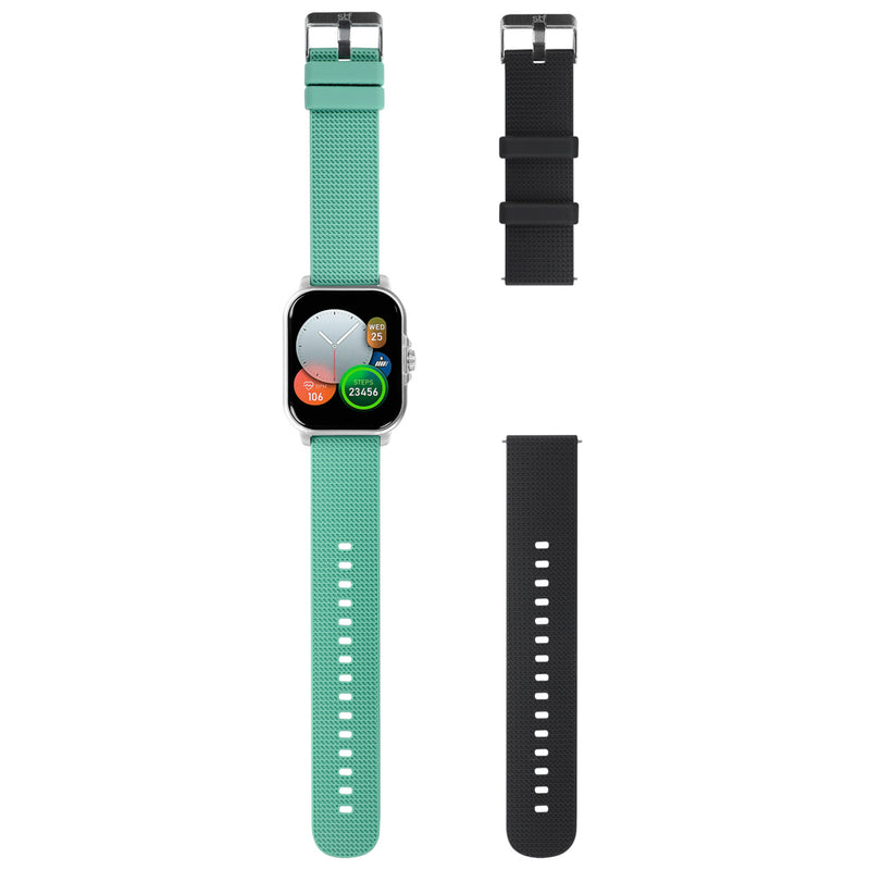 Smartwatch reloj inteligente STF Kronos Trek Square: Pantalla 2", resistencia IP67