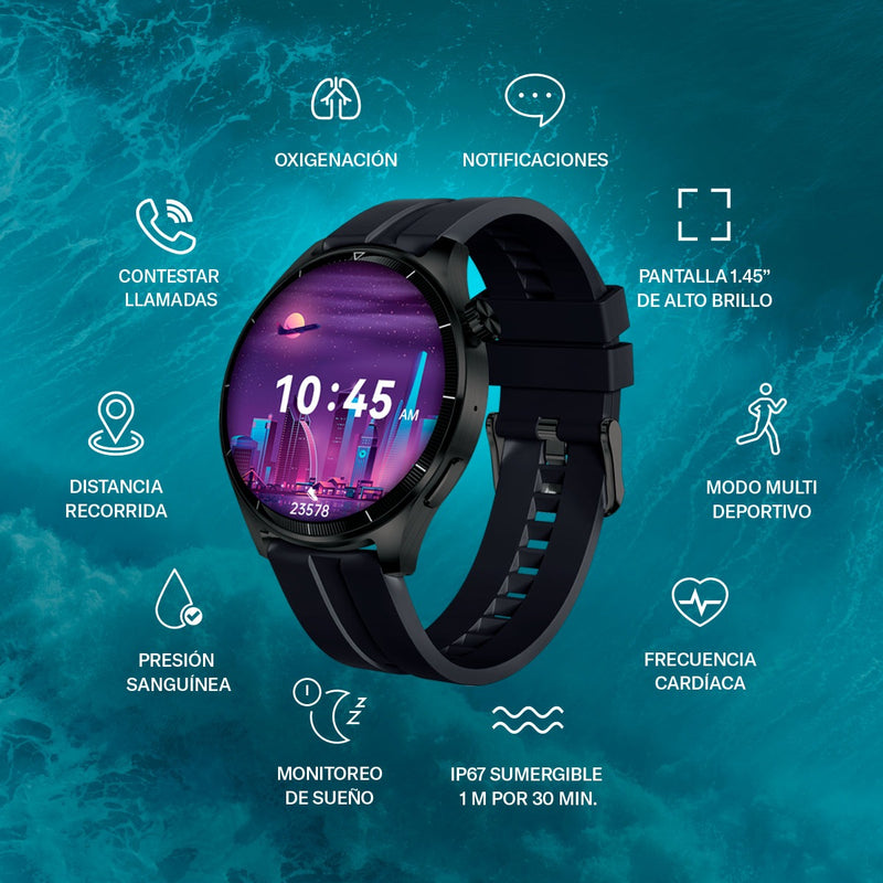 Smartwatch reloj inteligente | STF Kronos Evolution | Contesta llamadas IP67