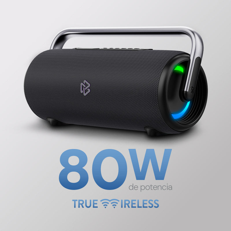 Bocina Portátil STF Boost Power: 80W de Potencia, TWS,  Power Bank