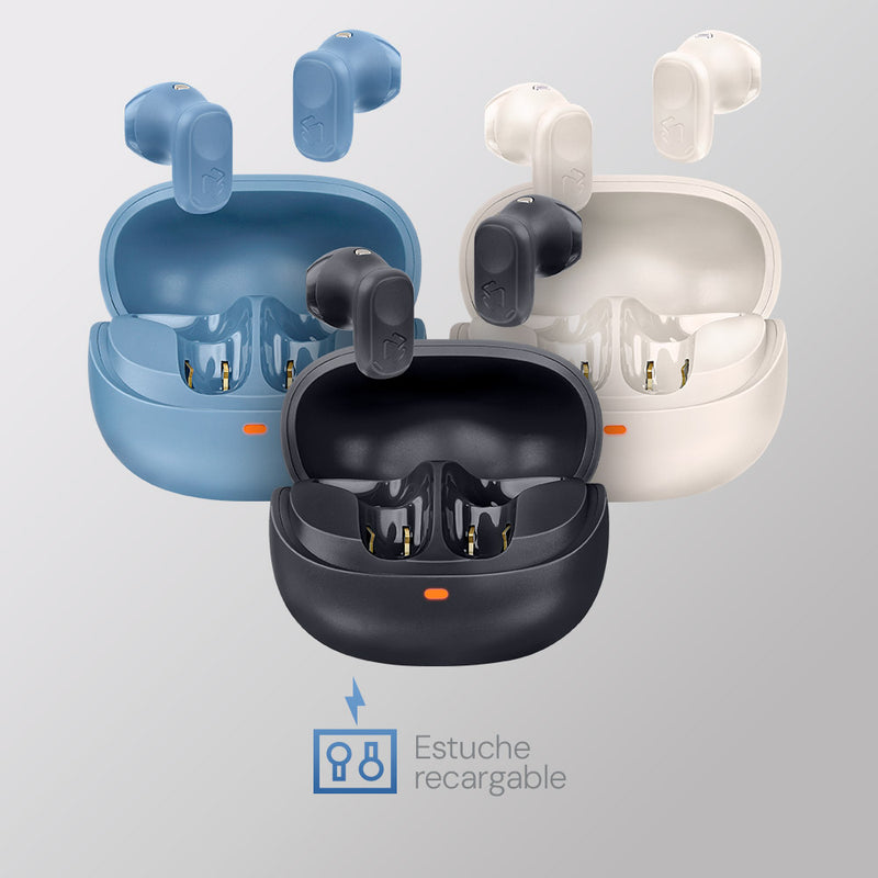Audífonos inalámbricos TWS Essential STF: 6hrs uso, protección IPX4, extra ligeros, Blanco