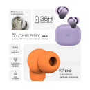 Audifonos Inalambricos Tws Cherry STF 36hrs Uso ENC Protección IPX4 Lila