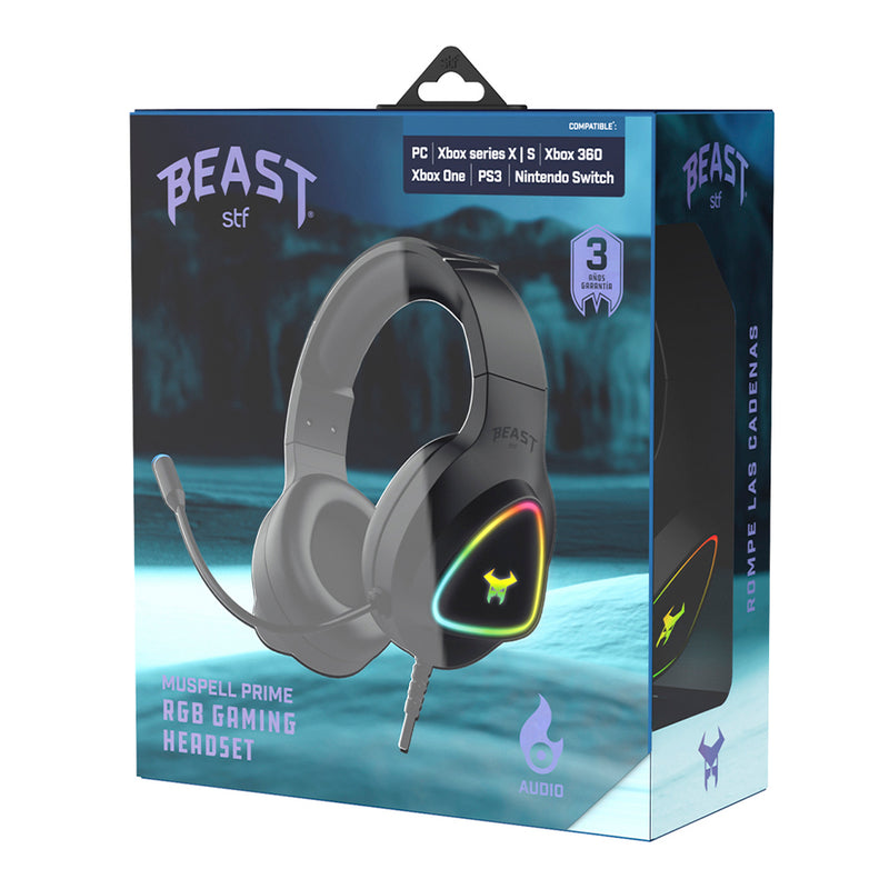 Audífonos Gamer | STF Beast Muspell Prime | gaming para computadora Negro