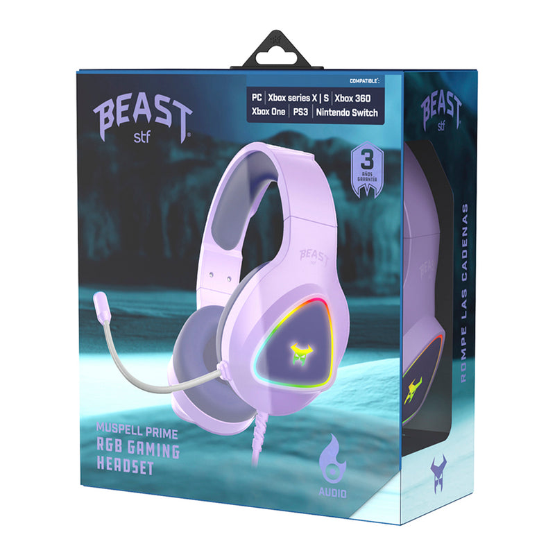 Audífonos Gamer | STF Beast Muspell Prime | gaming para computadora Lila
