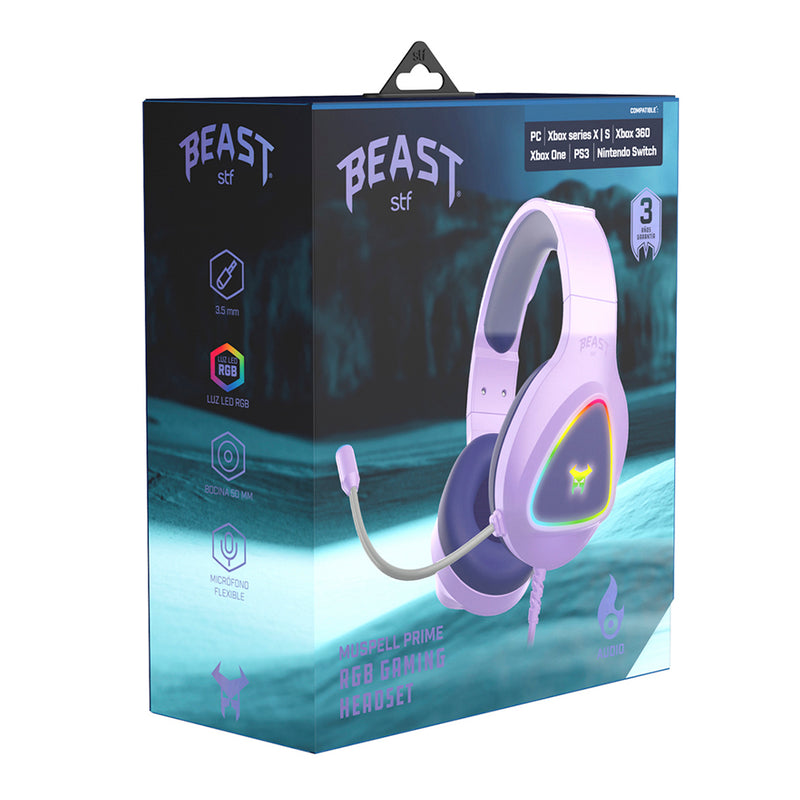 Audífonos Gamer | STF Beast Muspell Prime | gaming para computadora Lila